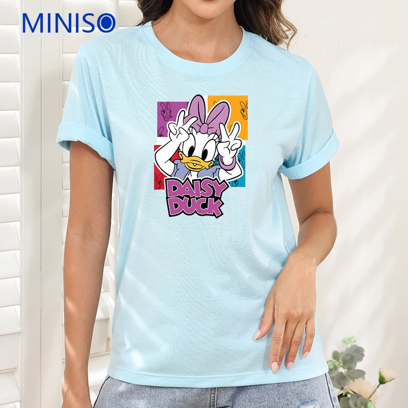 

Oversized Short Women's sumer clothes Disney Mickey Print Ladies Crew Ladies Sleeve T-Shirt Cute Fashion Ladies Blue Clothing To