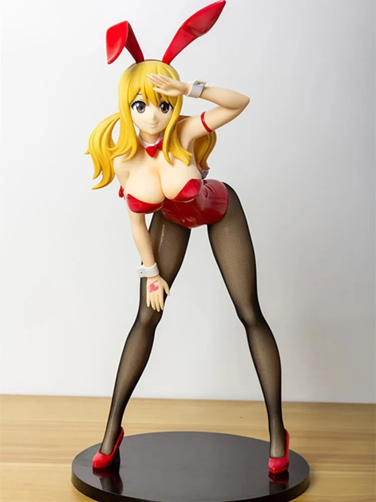 38cm liberando Fairy Tail Lucy Heartfilia figura de Anime Sexy B-STYLE Erza Scarlet Bunny Girl figura de acción modelo adulto muñeca Juguetes