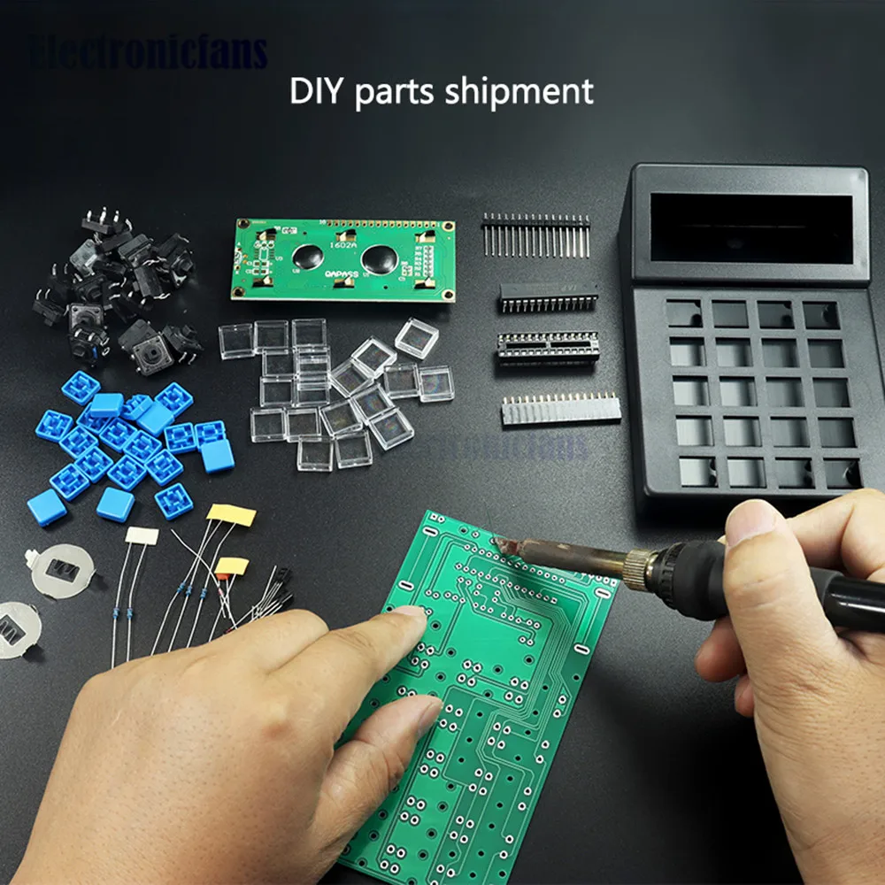 Calculator Electronic Production Kit Diy Kit 51 Microcontroller Training Experiment Welding Exercise Loose Lcd1062 DisplayScreen