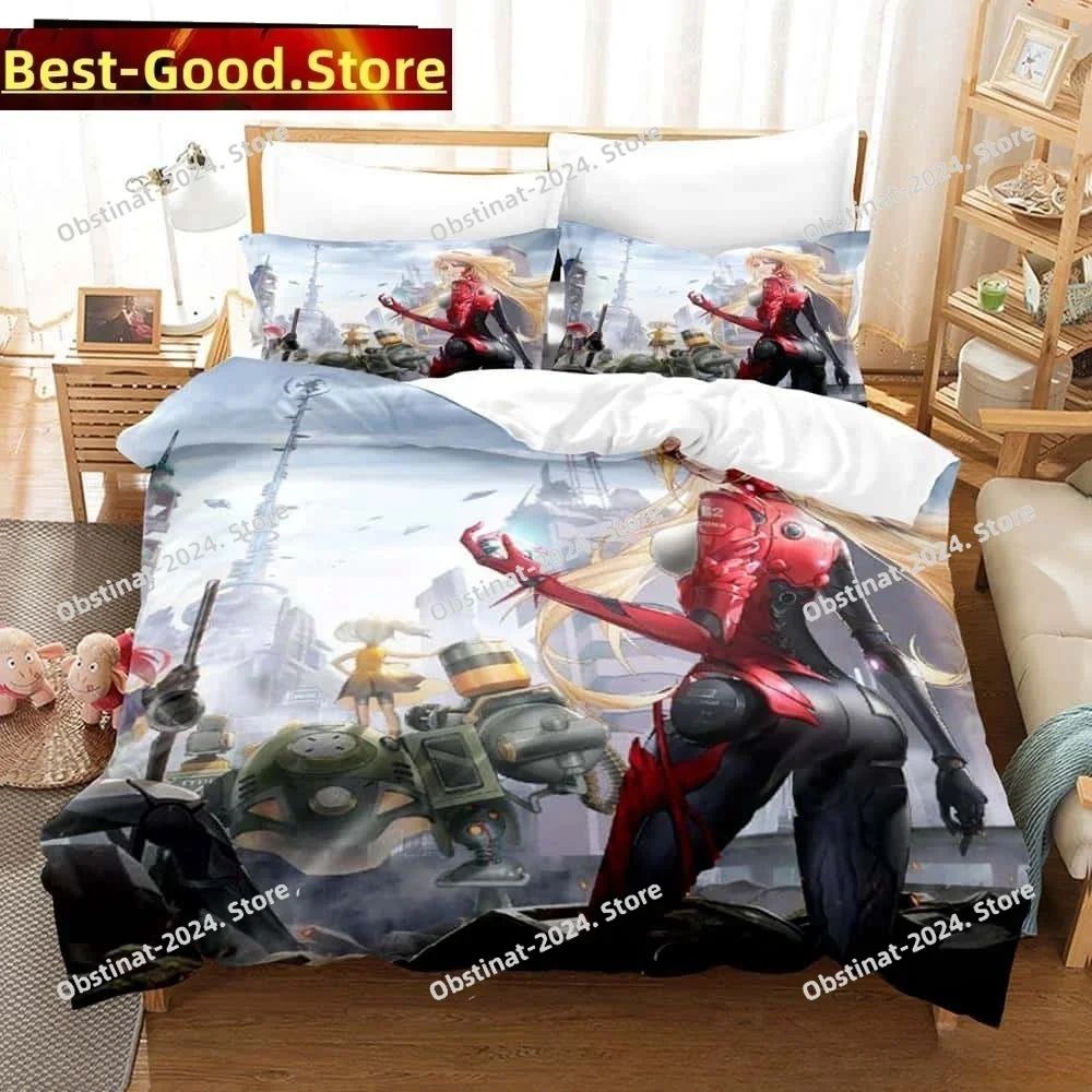 Game Tower of Fantasy Anime 3D Printing Comforter Bedding Set,Duvet Cover Quilt Cover Pillowcase,King Queen Size Bedding Set Kid