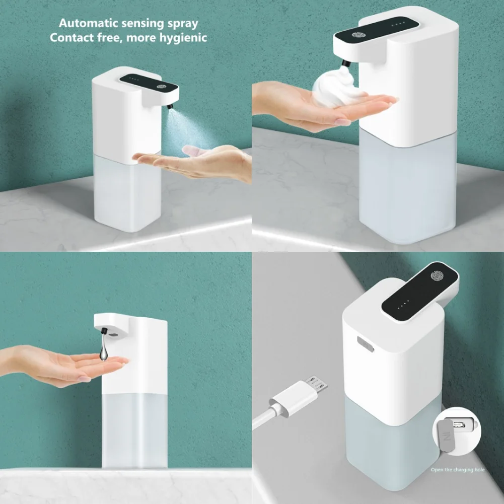 

Automatic Liquid Soap Dispensers Intelligent Charging Universal Soap Dispensers Touchless Sensor Waterproof for Bathroom School