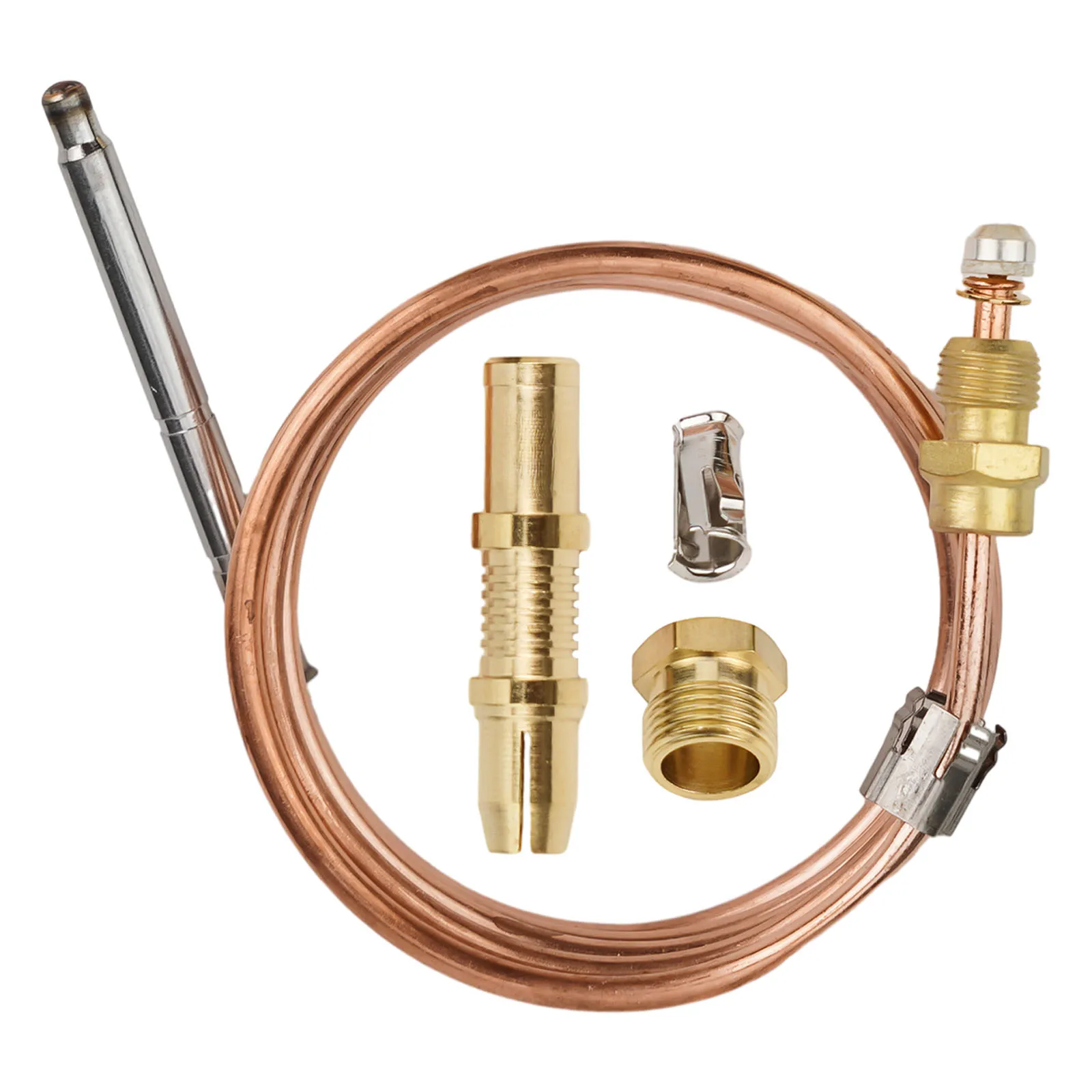 Universals Gas Thermocouple Valve Fireplace Replacement Temperature Controller Probe With 3 * Nuts For Hot Water Boiler Ovens
