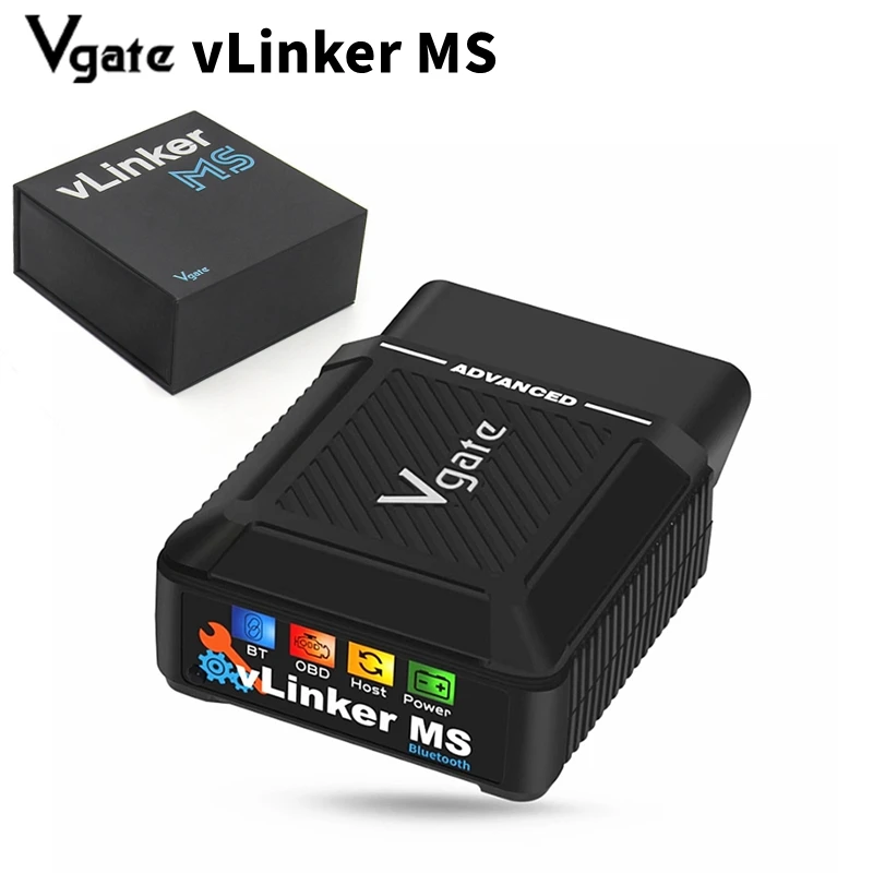 Vgate vLinker MS BT Upgraded OBD2 Scanner OBD Code Reader pk ELM327 for Android/ iOS/PC OBD2 Car Diagnostic Scanner Tools