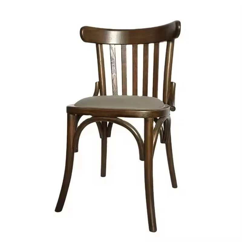 Sillas de comedor de madera oscura para bistrot francés, silla italiana