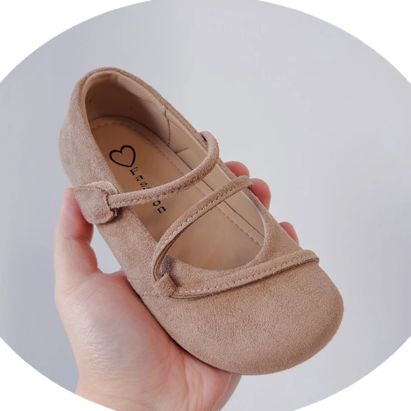 2025 New Flats Shoes For Kids Girls,Solid Suede Spring Casual Shoes For Children Wome,Simple Princess Dress Shoes For Party