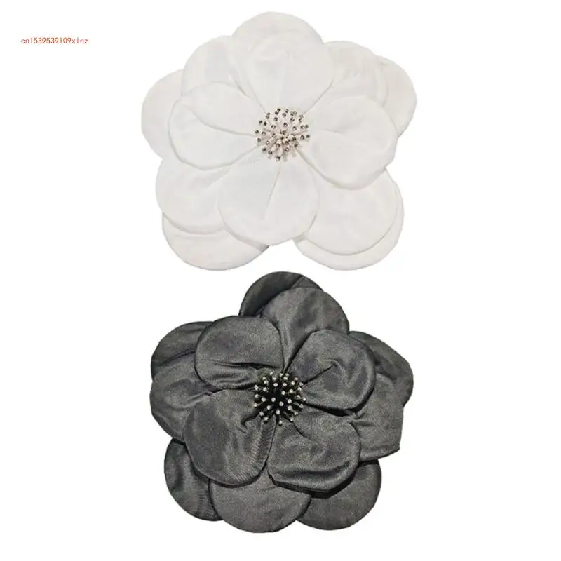 

Statement Large Floral Fabric Brooch Pin Stylish Flower Shaped Breastpin Jewelry