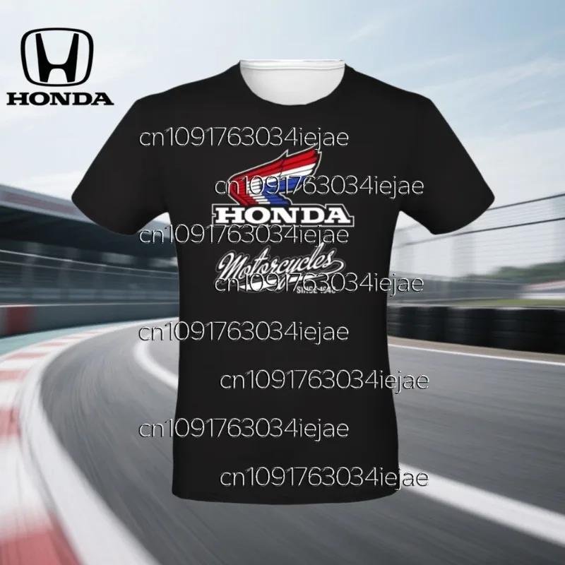 

Honda printing comfortable soft loose breathable skin-friendly summer motorcycle racing men's T-shirt locomotive short sleeve