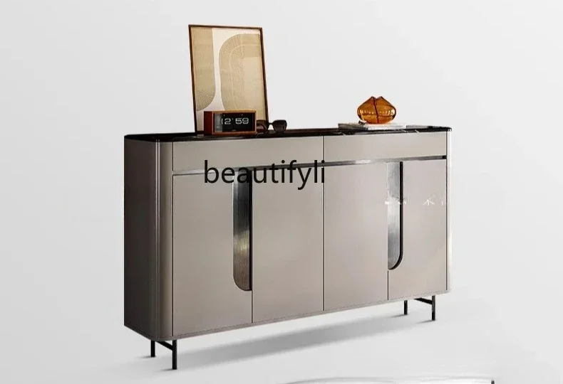 

xz1Italian minimalist shoe cabinet home door light luxury home storage cabinet modern simple solid wood shoe cabinet