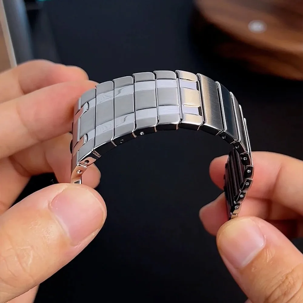 Bracciale in acciaio inossidabile di lusso per Apple Watch Ultra 2 49mm cinturino da uomo per Iwatch Series 9 8 7 se 6 5 4 45mm 42mm 44mm