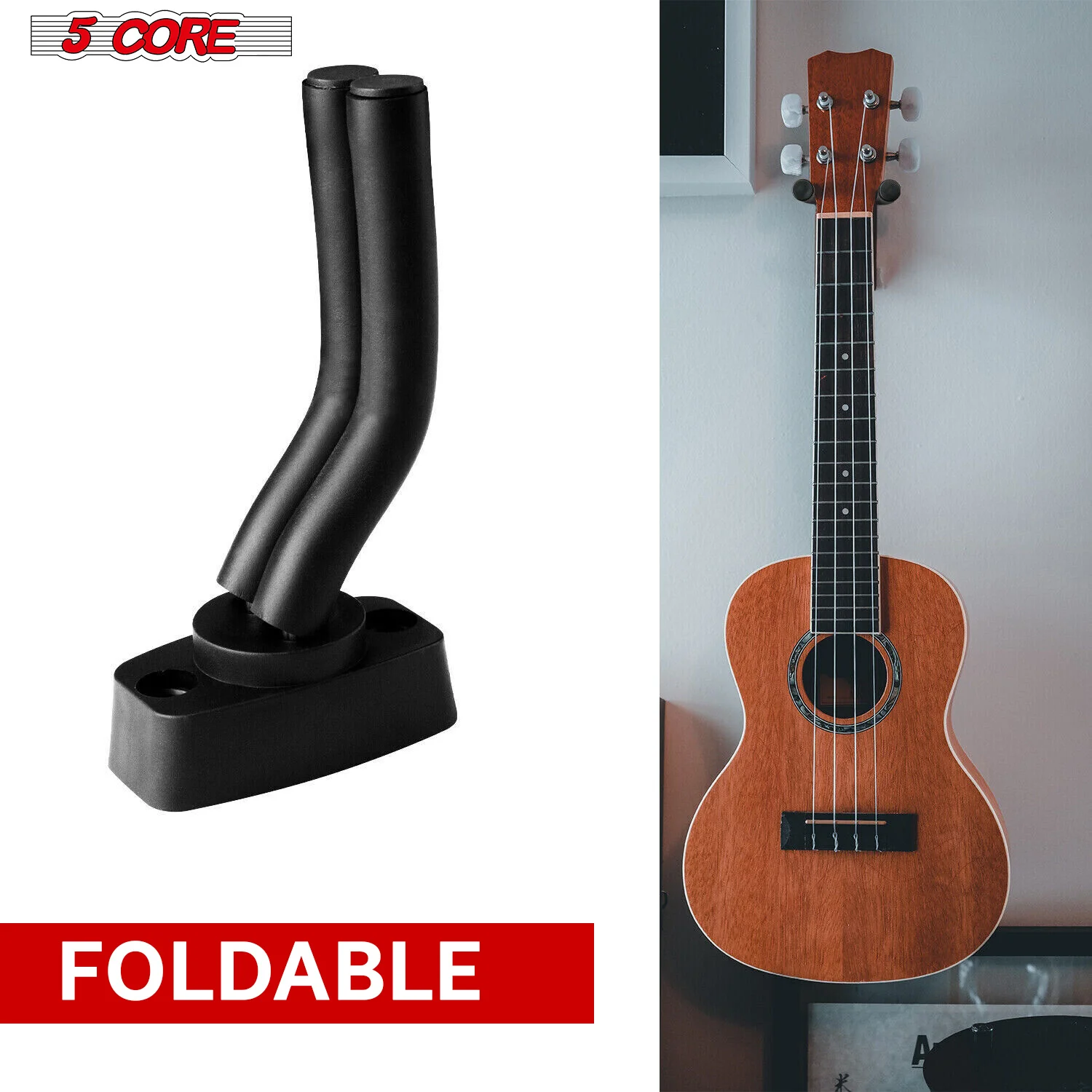 Supporto per chitarra a 5 nuclei - Chitarre acustiche e basse elettriche per strumenti musicali da studio domestico - Supporto da parete con accessori