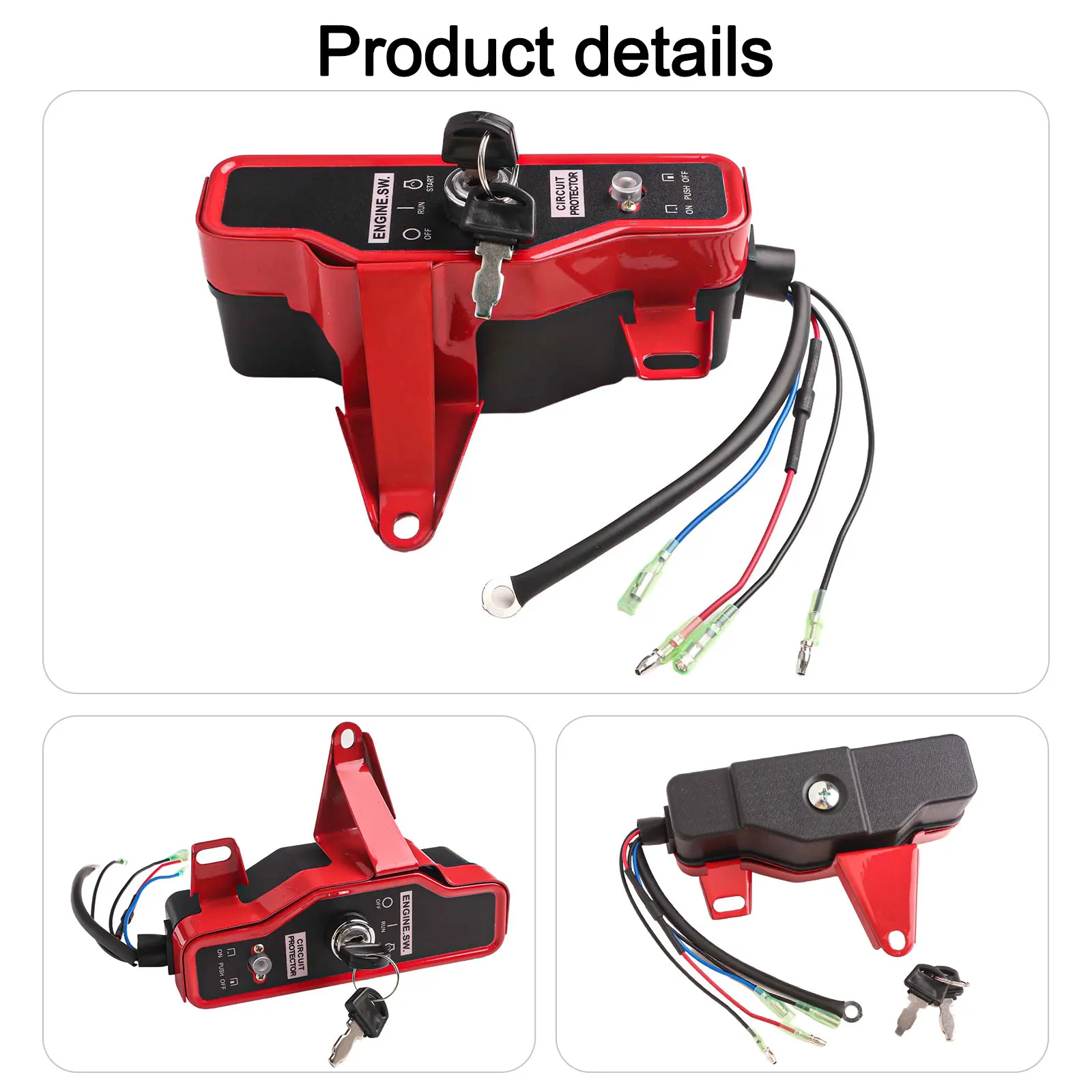 

For Ignition Switch with 2 Keys Panel Compatible with GX390 Engines for Generators Pumps and Construction Machinery