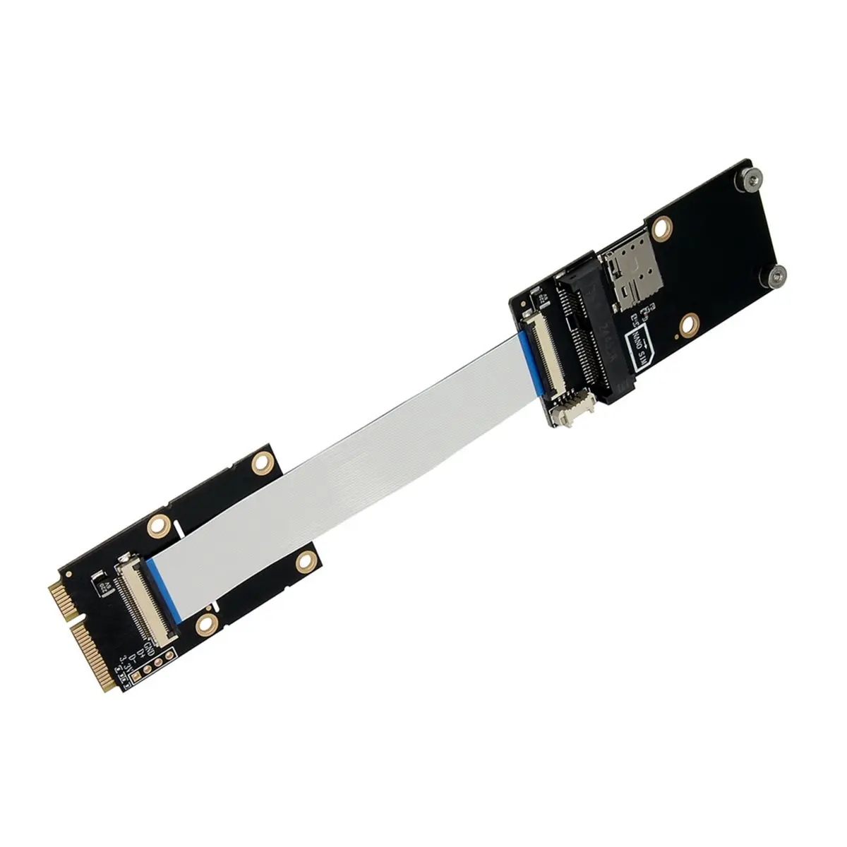 NEW FACTORY~Mini PCIe to Mini PCIe Extension Cable Extender 3G/4G Wireless Network Card Mini PCI-E Riser Card Adapter with SIM S