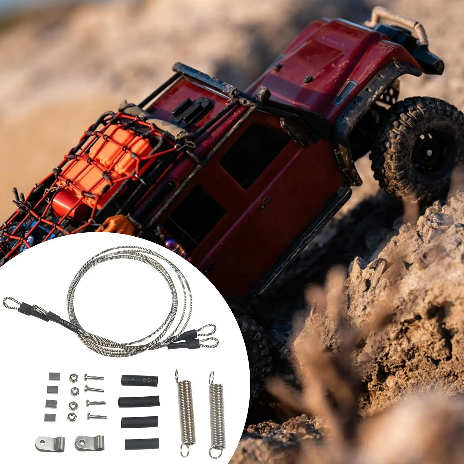 Simulation RC Car Upgrade Rope Set Metal Limb Riser Wire for 1 10 Crawler RC Car Parts and Accessories