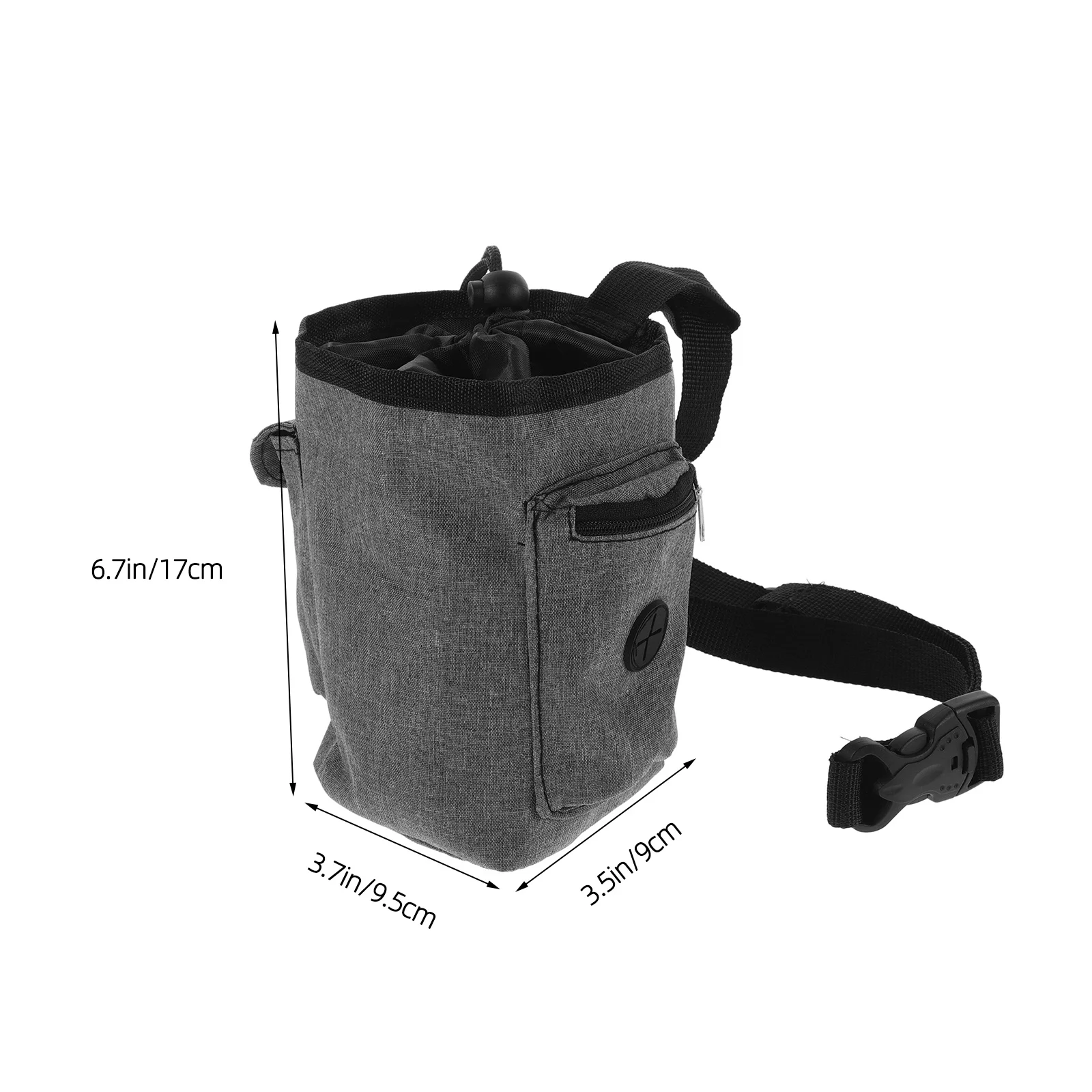 Bolsa de tiza de escalada de tela Oxford gris, bolsa de tiza duradera antideslizante para escalada en roca, montañismo, entrenamiento físico, golosinas para perros