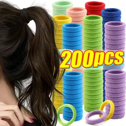 50-200pcs Girls Solid Color Big Rubber Band Ponytail Holder Gum Headwear Elastic Hair Bands Korean Hair Accessories Ornaments