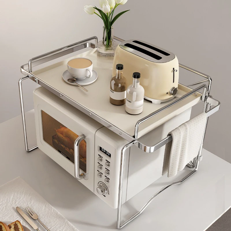

Multilayer Microwave Oven Multifunctional Oven Shelves Kitchen Accessories Countertop Seasoning Oven Shelf Organizing Rack