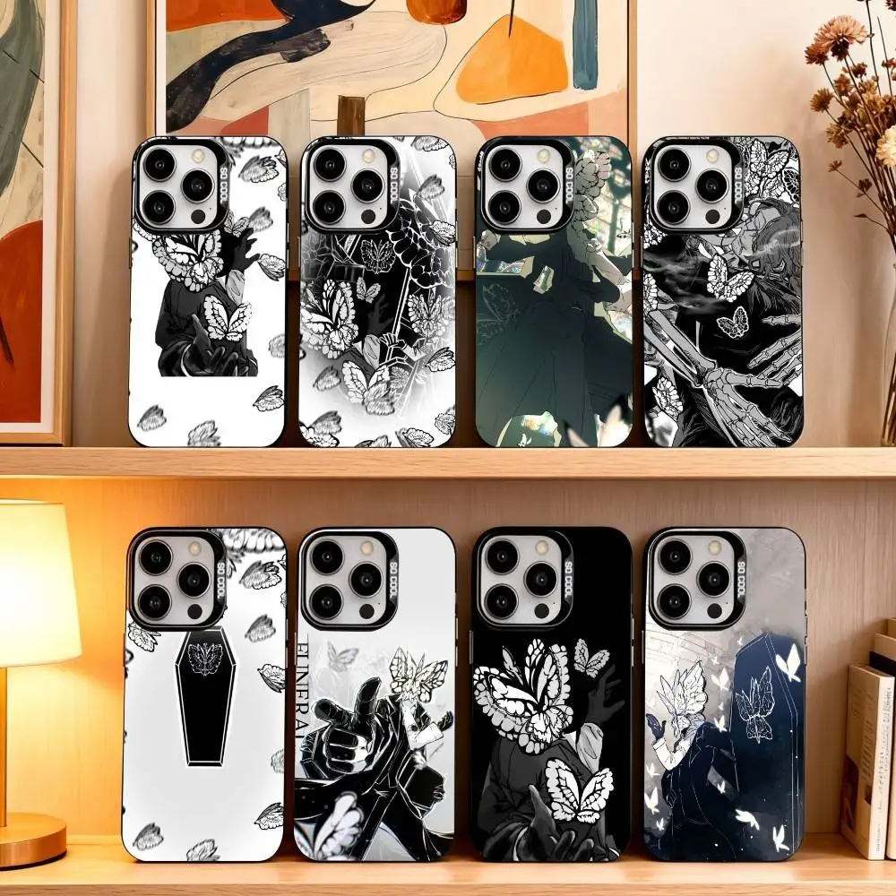 

Limbus C-Company Quixote Butterfly Phone Case For iPhone17,16,15,14,13,12,11 Plus,Pro Max Black Candy silver phone case