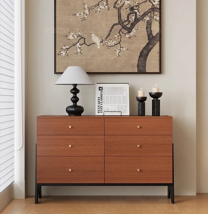 Drawer Solid wood porch decorative cabinet Bedroom living room storage cabinet