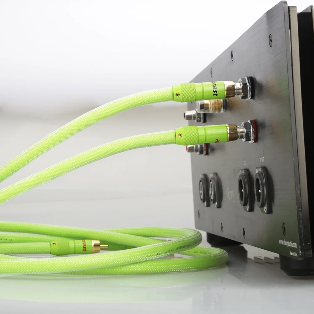 A51 99,9999% cabo de interconexão RCA de cobre OFC com 2RCA para cabo de áudio RCA HIFI