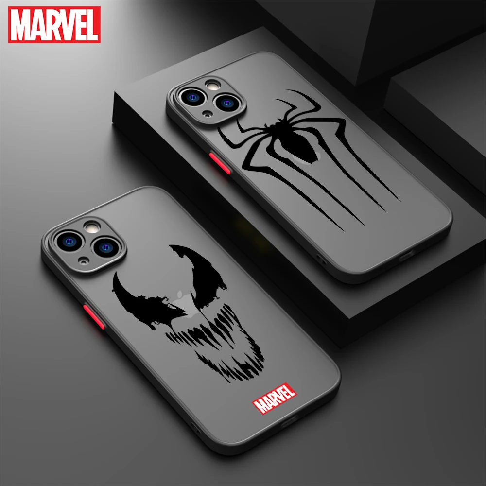Marvel Spiderman Ironman Phone Case for iPhone 16 15 Pro Max 14 Plus 11 12 13 Pro Max SE 8 7 14 Pro X XS XR 15Pro 12 Mini funda