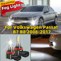 6000K LED Fog Light Blub H8 H9 Lamp Canbus H11 For VW Volkswagen Passat B7 B8 2008 2009 2010 2011 2012 2013 2014 2015 2016 2017