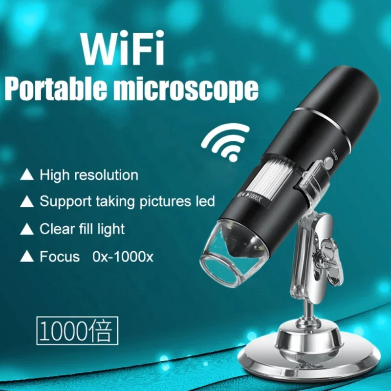 HD 1080P LED USB WiFi DIGITAL Microscope for Kids Education and daily pest plant observation