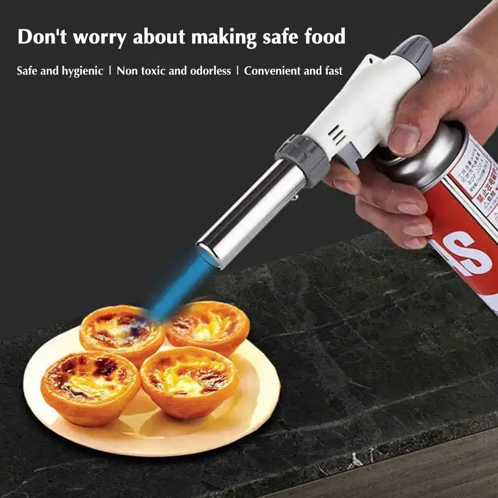 Metal Flame Gun Welding Gas Torch Flame Gun Outdoor Spray Blow Inverted Butane Torch Burner BBQ Heating Equipment Tools