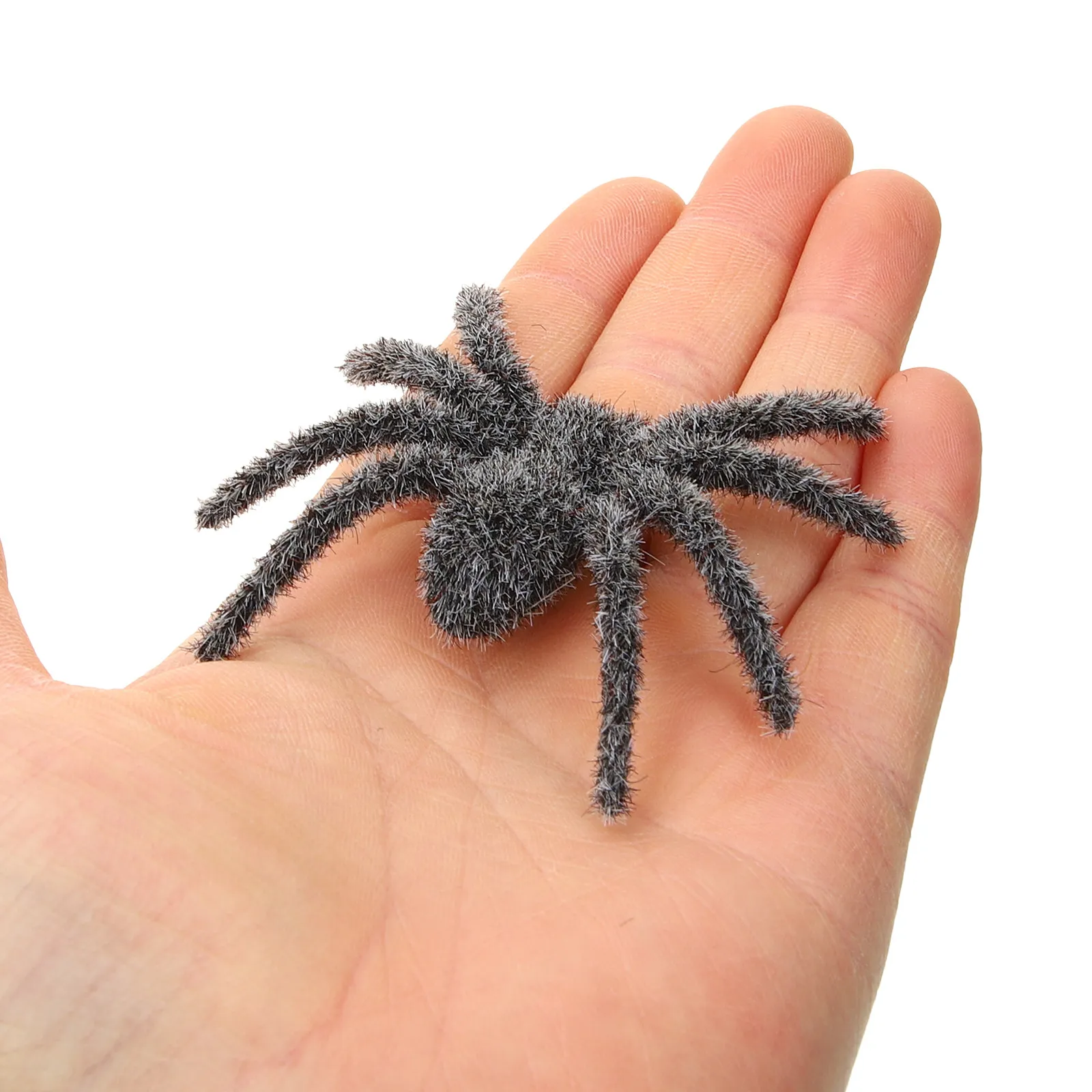 

12 шт. реалистичных пластиковых декоративных пауков для Хэллоуина, для вечеринок, для использования в помещении и на улице, жуткий декор на Хэллоуин