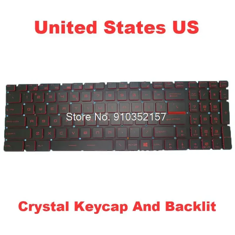 

US Keyboard For MSI GS70 GS60 GT72 GT62 V143422KK1 UI S1N3EUS262SA0 S1N-3EUS262-SA0 V143422GK6 S1N3EUS2H2SA0 S1N-3EUS2H2-SA0