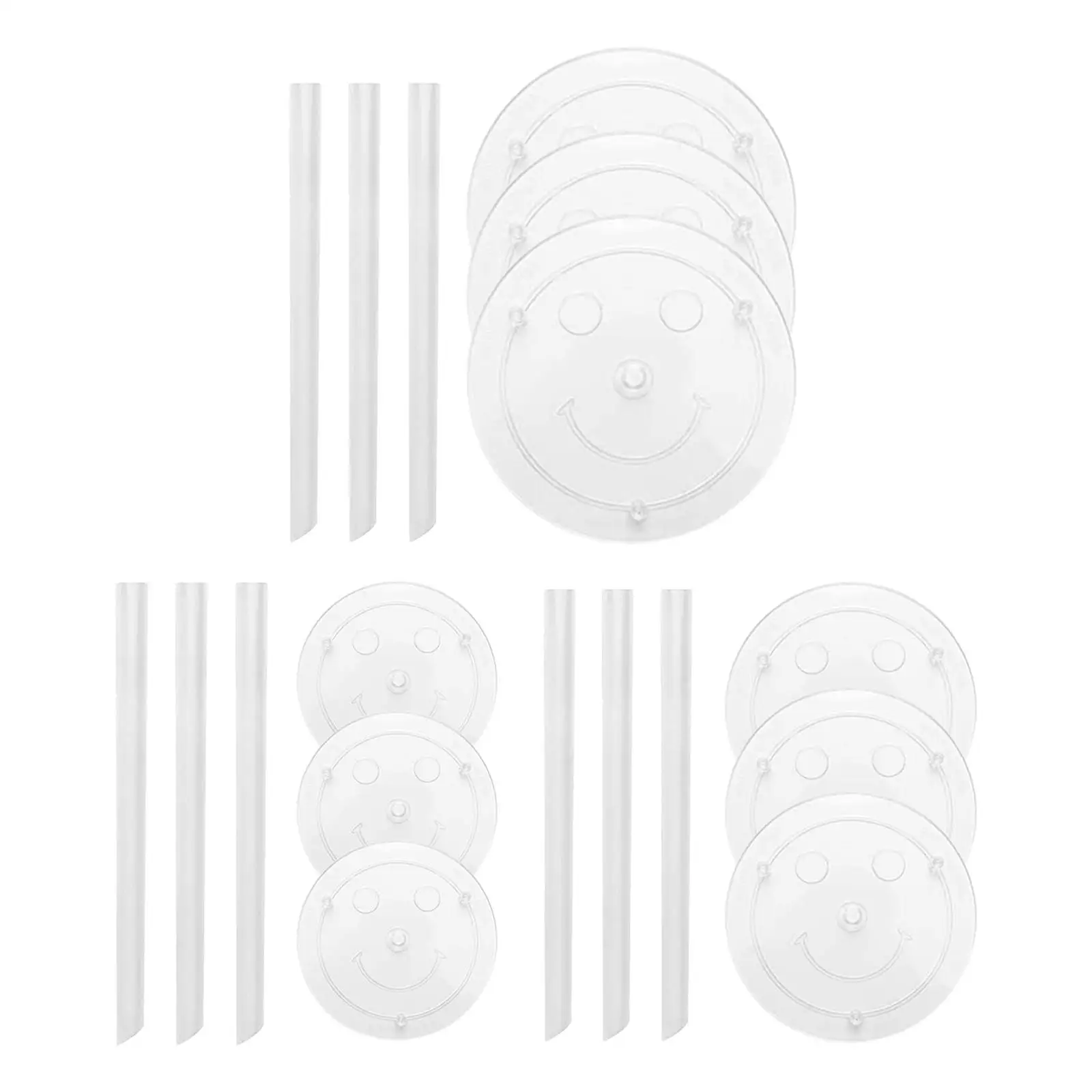 Ensemble de supports à gâteaux multicouches avec 3 tiges, empilage rond, supports de cuisson