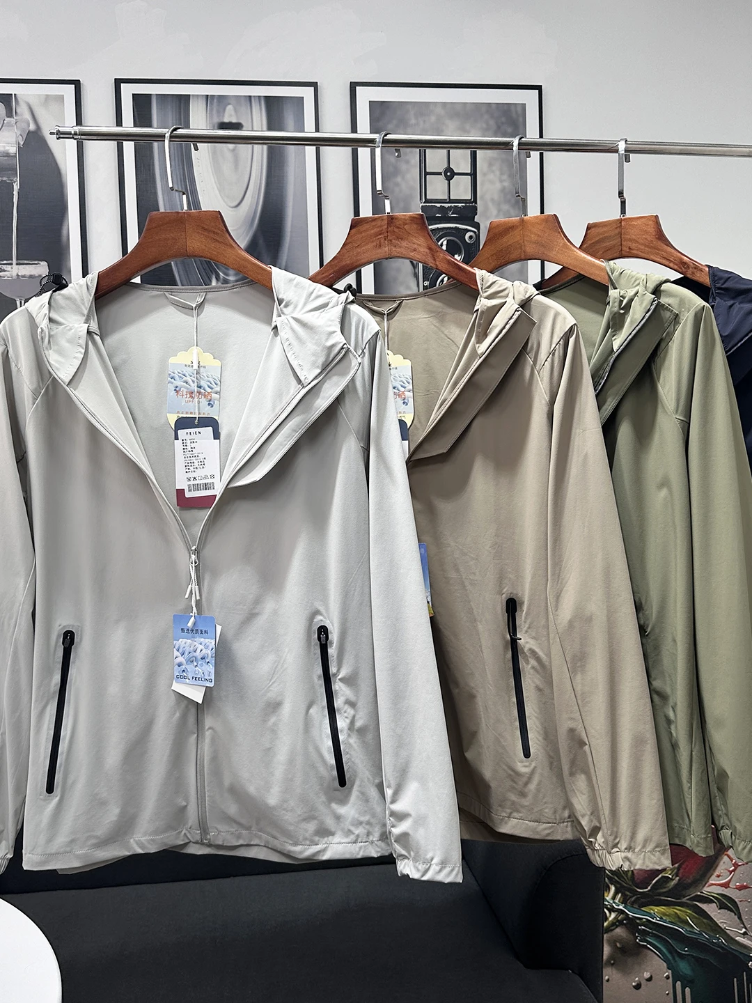 

Легкое дышащее Qui Dry UPF50 Защита от солнца Fiing Jaet Ice Silk Открытое мужское и женское модное противоводное пальто