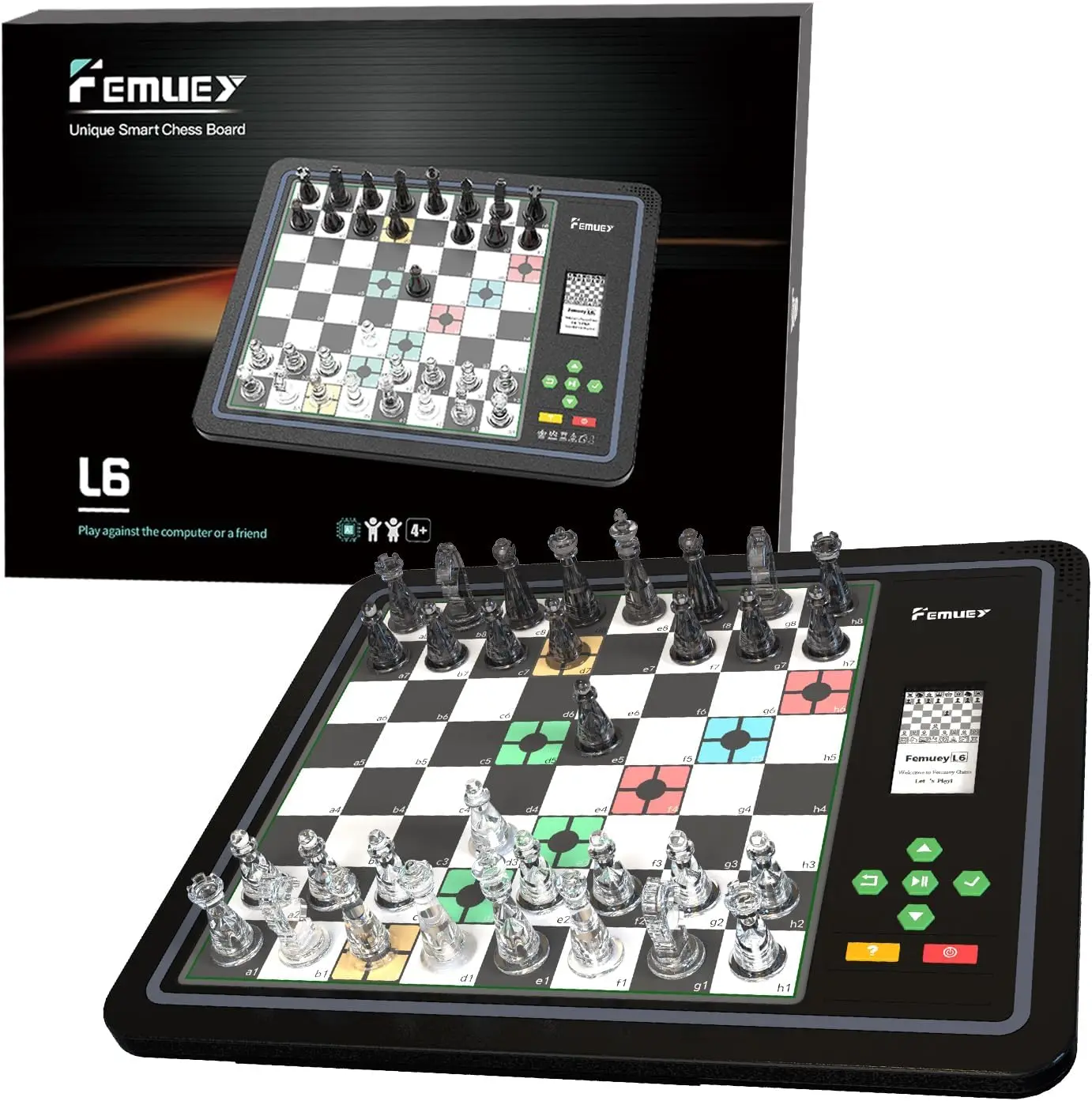 Computer Chess Game, Electronic Chess Game, LEDs,Built-in Battery, Great Partner