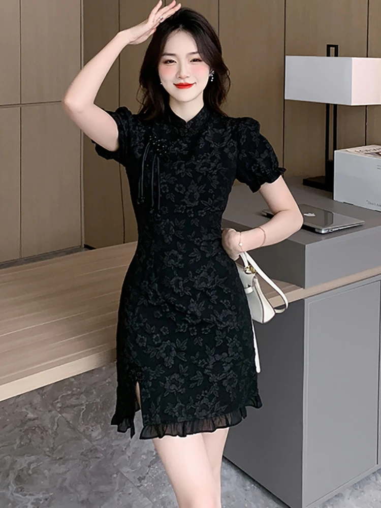 ワンピース BIBIDO CHUNYU STYLE LITTLE BLACK DRESS Ciao Lucia Ebba Dress Black