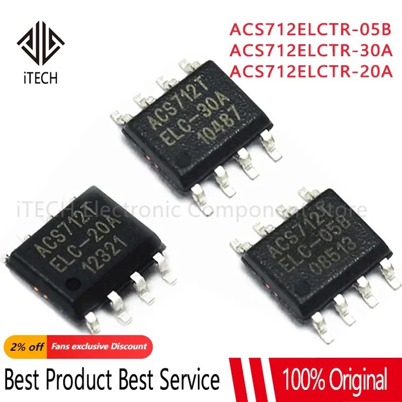 1pcs ACS712TELC-05B ACS712ELCTR-05B-T ACS712TELC-20A ACS712TELC ACS712 ACS712TELC-30A 5A 20A 30A sop8