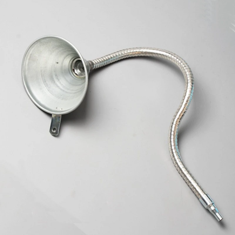 630mm Flexible Iron Funnel Car Metal Filling Extension Pipe Fluids Water Oil Filter Funnels Motorcycle Engine Refueling Snap