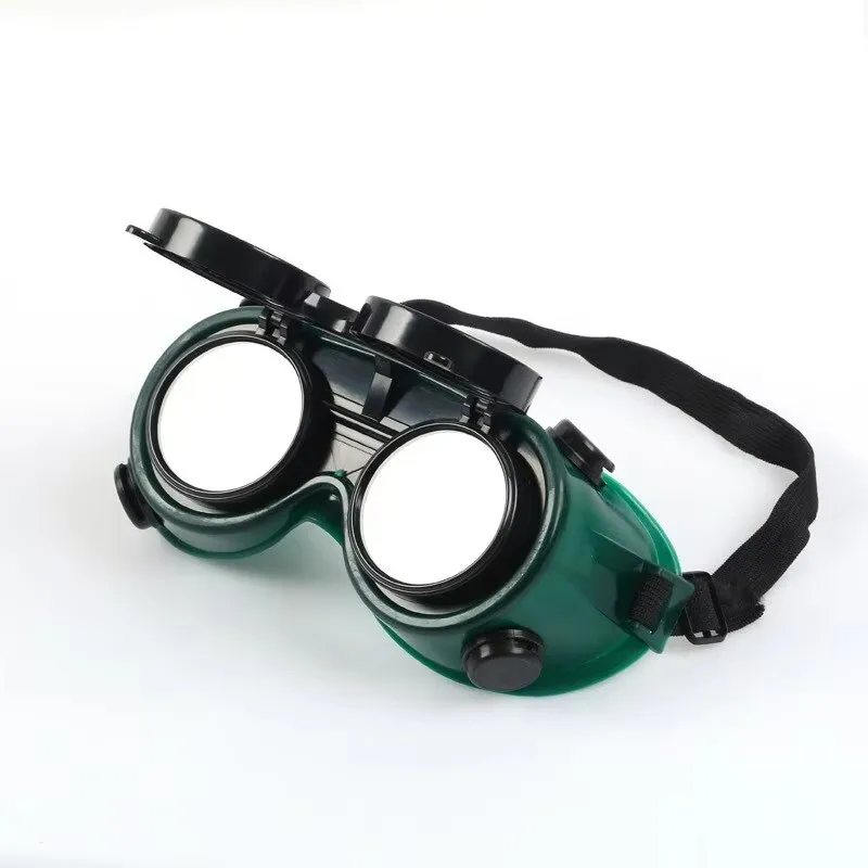 Double flip welding glasses protective eyewear anti-impact goggles welder welding dustproof glasses windscreen