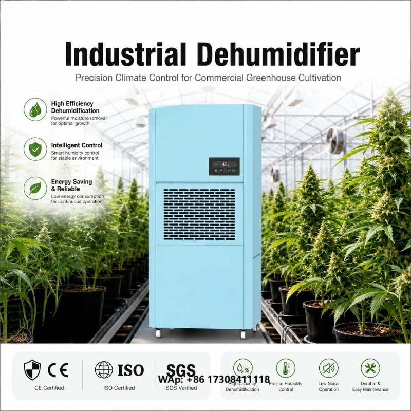 Heavy Duty 198L Industrial Dehumidifier with Wheels Commercial Portable Dehumidifier ForFactoryWarehouseGreenhouses CE Certified