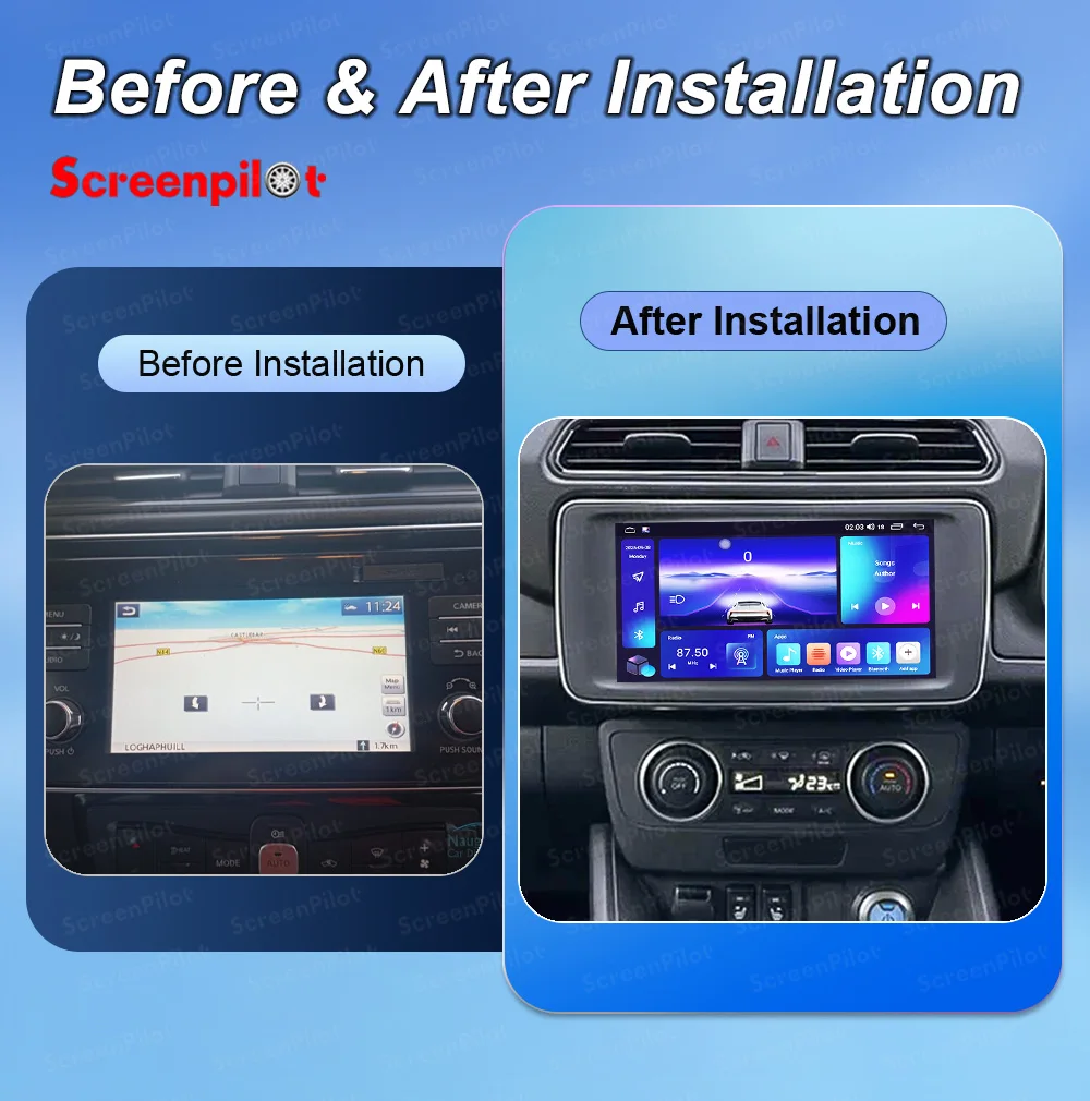 Android 16 Car Radio Stereo Head Unit For Nissan Leaf ZE1 2017 - 2024 Multimedia Video Player GPS Navigation Touch Screen BT