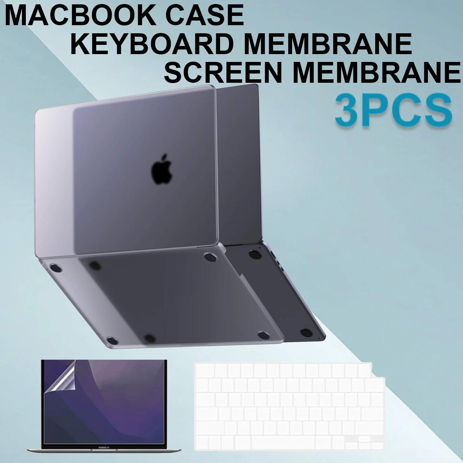 

Для MacBook Pro 14-дюймовый чехол M4 M3 M2 M1 Pro/Max Same As Bare-MacBook Защитный жесткий чехол + чехол для клавиатуры + Защитная пленка для экрана