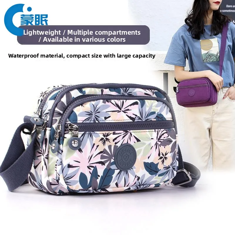 

Многослойная холщовая сумка через плечо для мам среднего и я, женская сумка через плечо, модная и практичная сумка