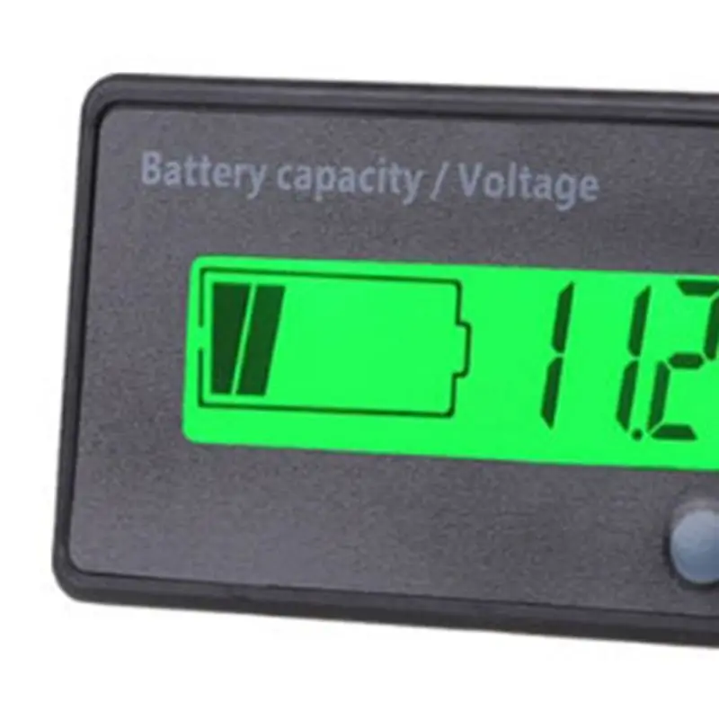 ABQU DC 12V-72V Lead Acid Lithium Battery Capacity Voltage Meter Battery Indicator Monitors Blue Screen Digital Voltage Meter