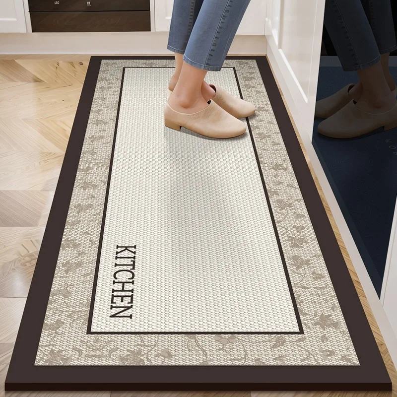 

Floor mats for kitchen water-absorbing non-slip and oil-proof rugs PVC diatom mud wash-free foot mat home decoration long carpet