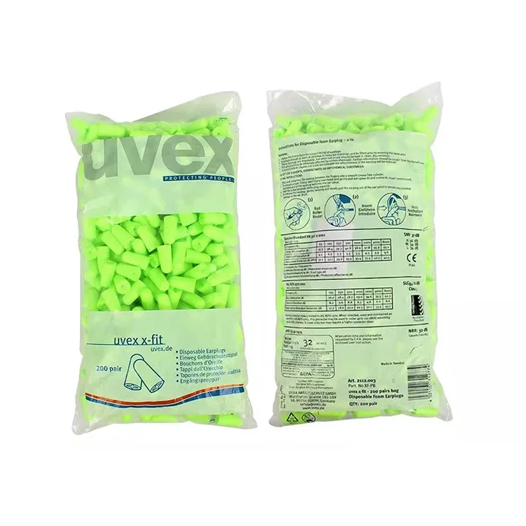 

UVEX 2112 -003 Protective Ear Protection Earplug Packaging Soundproofing Sound Resistant Foam Noise Cancelling Earplugs