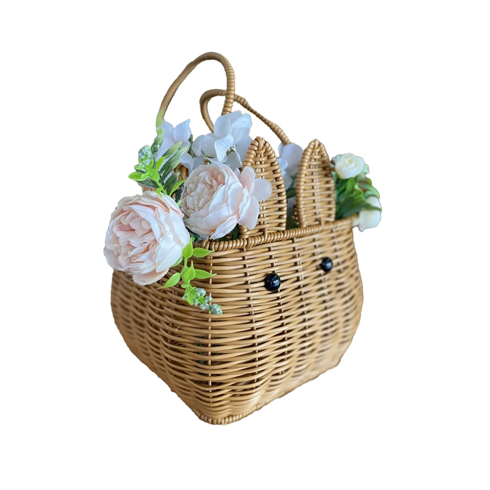 Rattan-style Woven Fruit Basket Simulated Animal Creative Shaped Fruit Basket Kitchen Storage Basket For Stylish Snack Storage