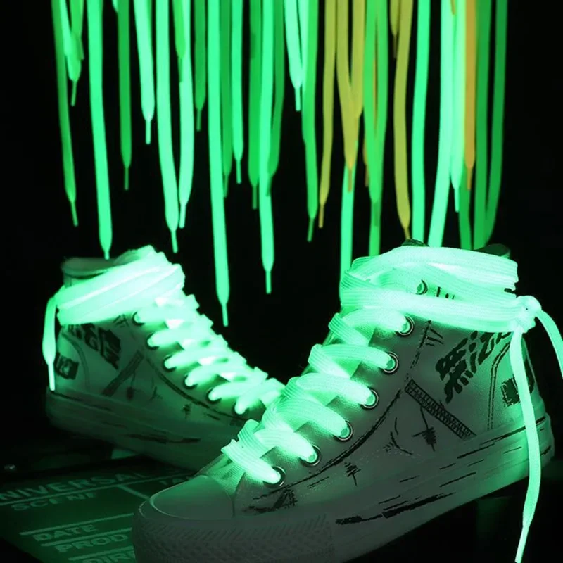 2 قطعة/زوج يتوهج في الظلام ضوء الاطفال اللعب مضيئة رباط الحذاء ملصقات مضحك الرياضة هدية تشغيل الفلورسنت دمى هدايا للأطفال