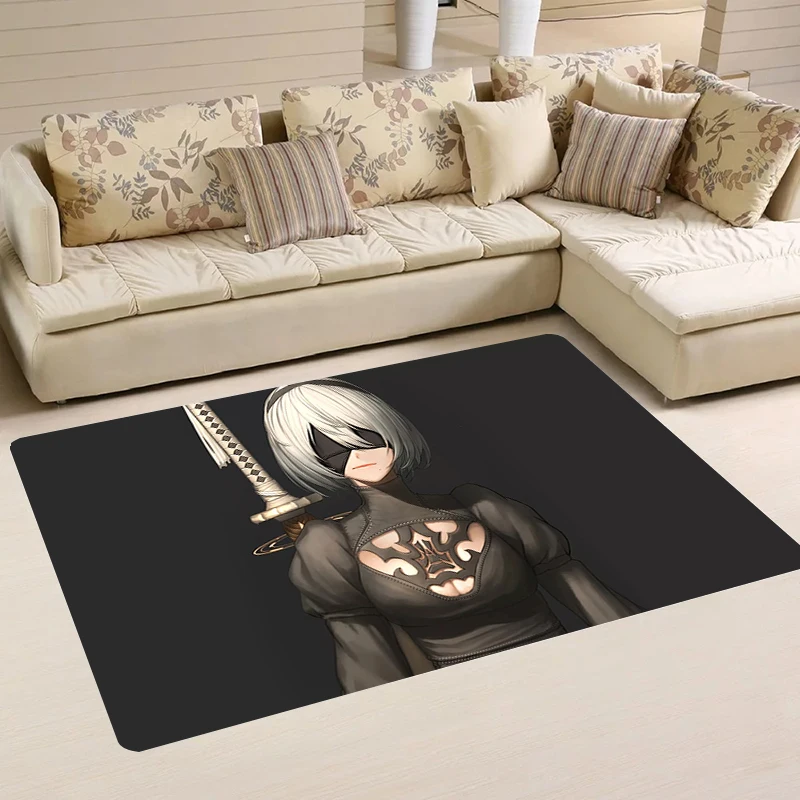 Home NieR Automata Bathroom Mat Carpet Entrance of House Room Rugs Carpets Kitchen Rug Balcony Foot Doormat Door Mats Bath Floor