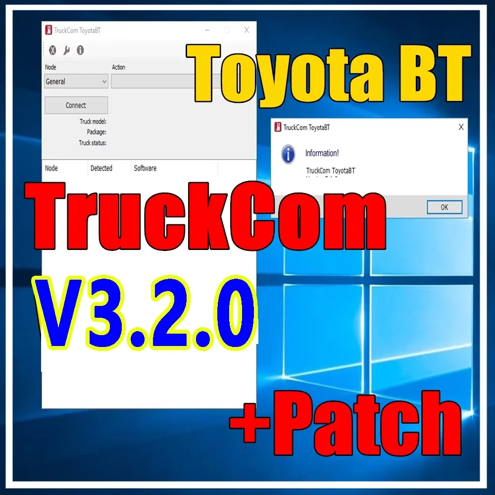 TruckCom BT 3.2.0 + Service Bases + Patch for Toyota Unlimited Install for Multiple PCs Toyota BT Fork/ lift Diagnostic Software