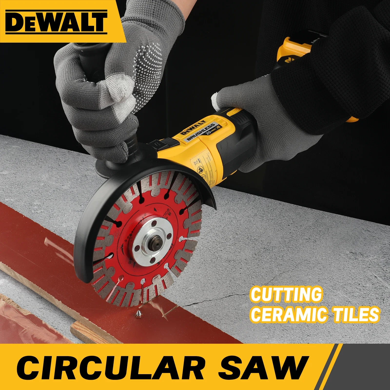 

Бесщеточная угловая шлифмашина Dewalt 125 мм DCG406, аккумуляторная отрезная машина, ударный полировальный инструмент, перезаряжаемый электроинструмент