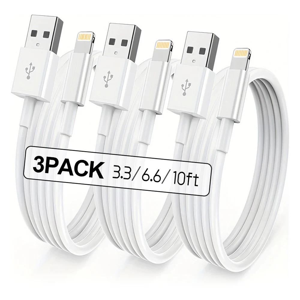 

MFI certified charger cable suitable for iPhone 10 FT USB to Lightning data cable suitable for iPhone 14 13 12 11 XS XR X 7 6