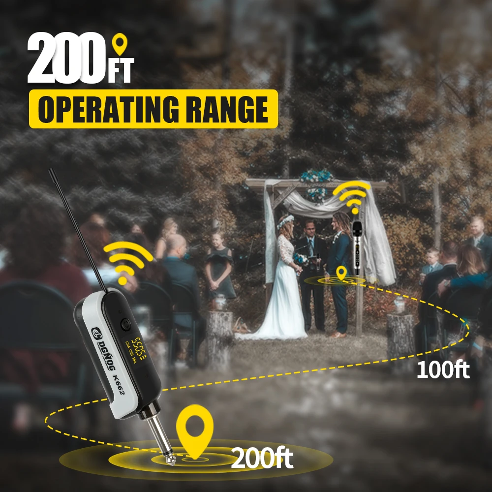 UHF Dual Channel Metal Cordless Handheld Microphone System Dual Echo Wireless Microphone 60m for Karaoke Wedding Party Church